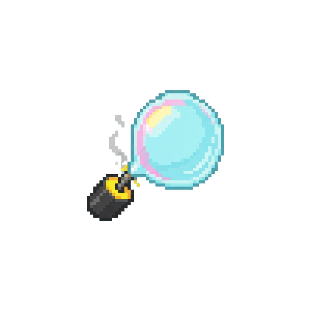 A Single Drops of Soapy Bubble Blowing Out of the Fuse
