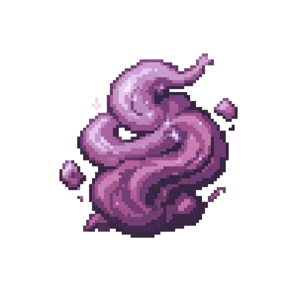 A Plume of Purple Smoke Filling the Frame Comically