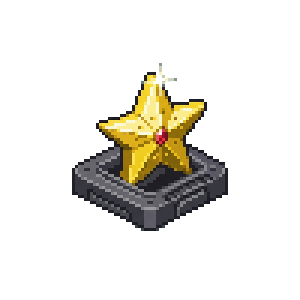 A Sparkling Star-shaped Badge Emerging From the Module