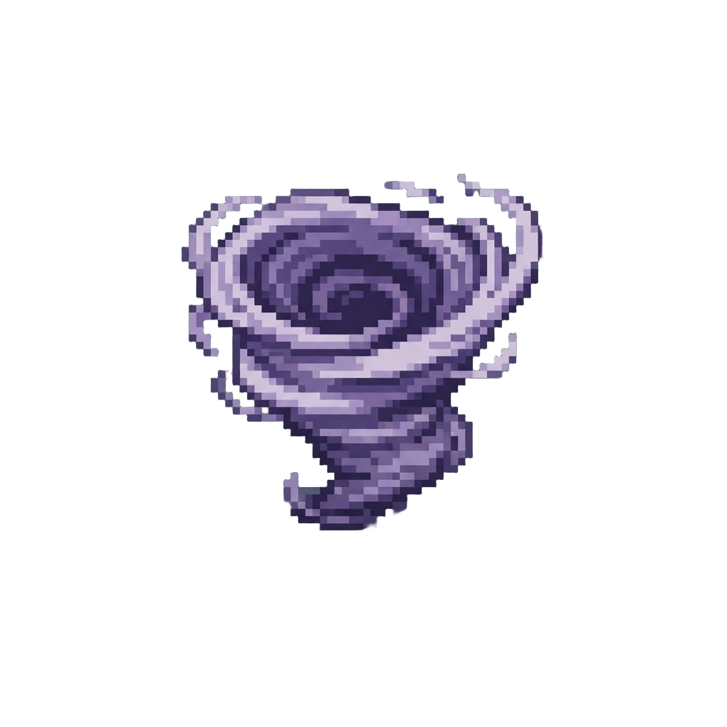 A Swirling Vortex of Ghostly Purple Mist