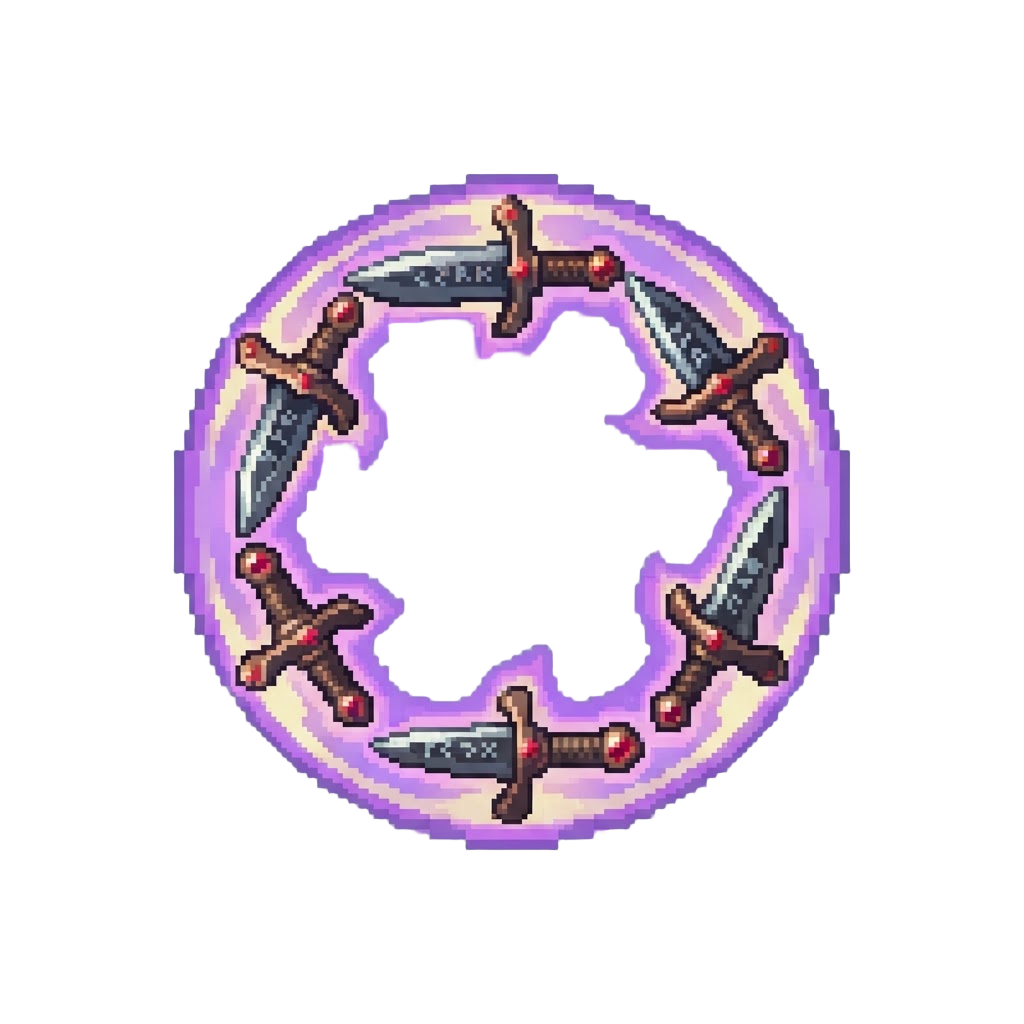 A Hovering Circle of Psychokinetic Energy Daggers