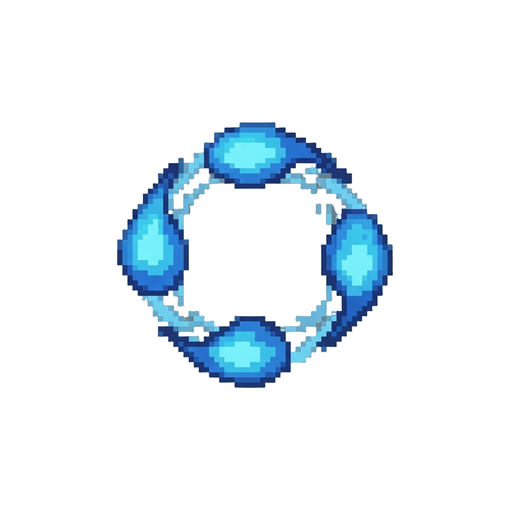 A Ring of Floating Blue Hitodama Flames
