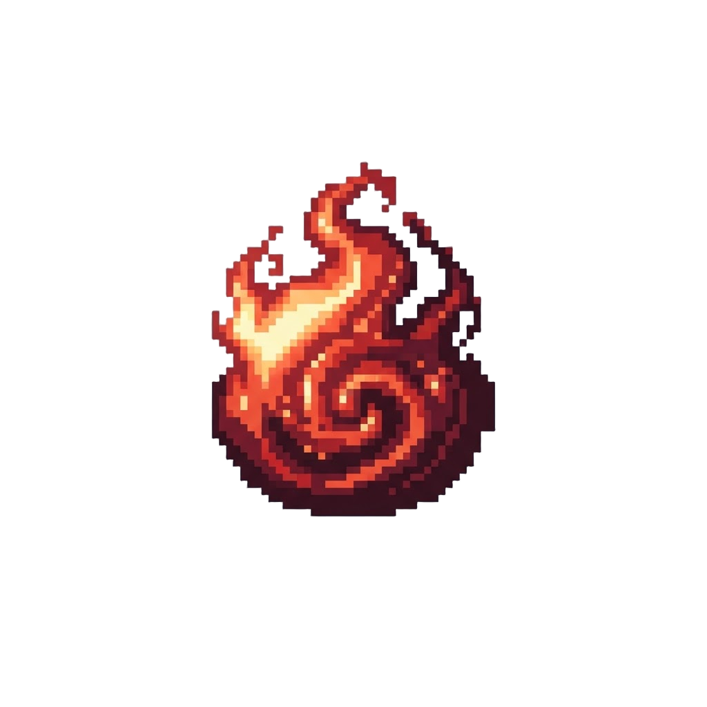 A Glowing Cursed Red Spirit Aura