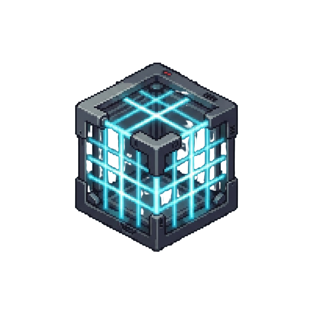 A Matrix of Glowing Neon Laser Grids