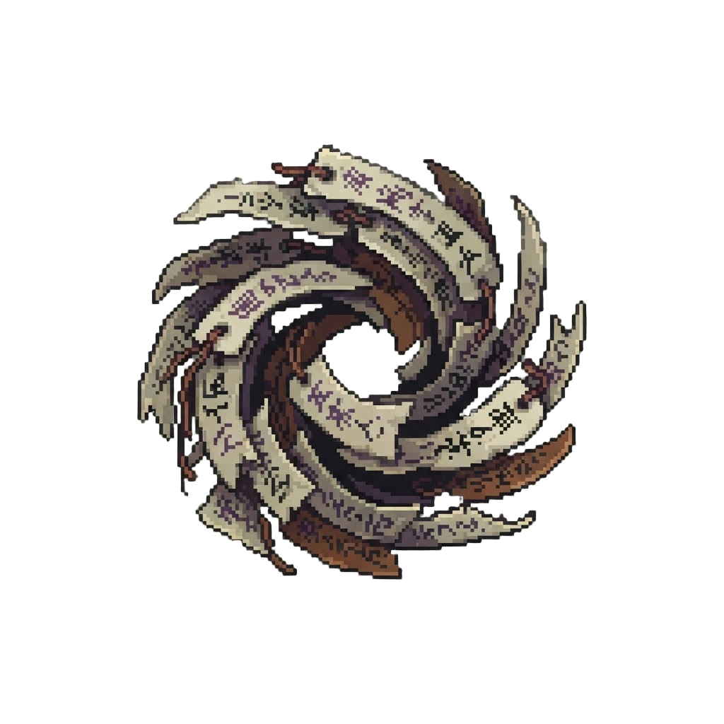 A Swirling Aura of Purple Curse Tags