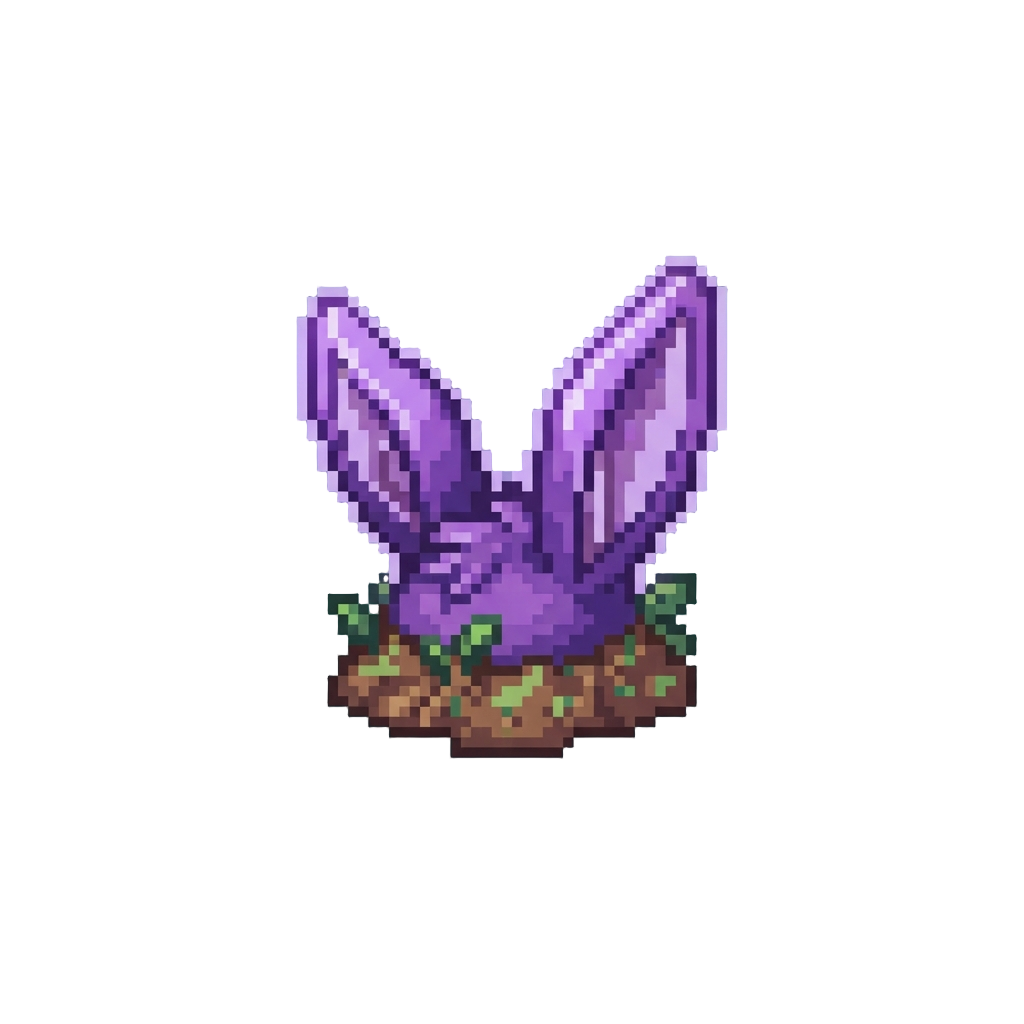 Sprouting Glowing Purple Donkey Ears