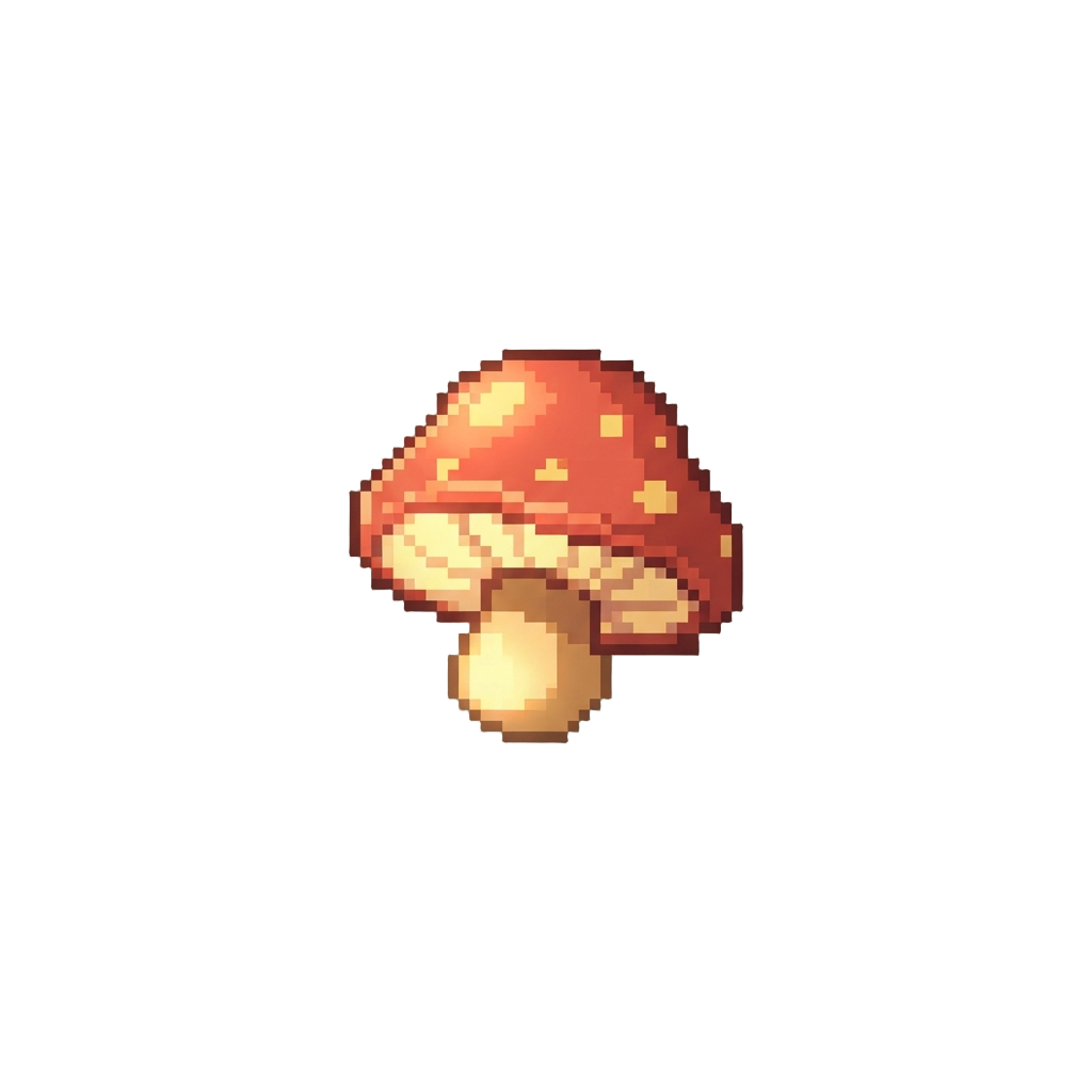 A Tiny Glowing Mushroom Cap