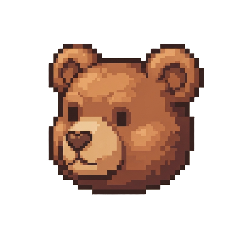 A Cute Brown Bear Snout and Round Bear Ears