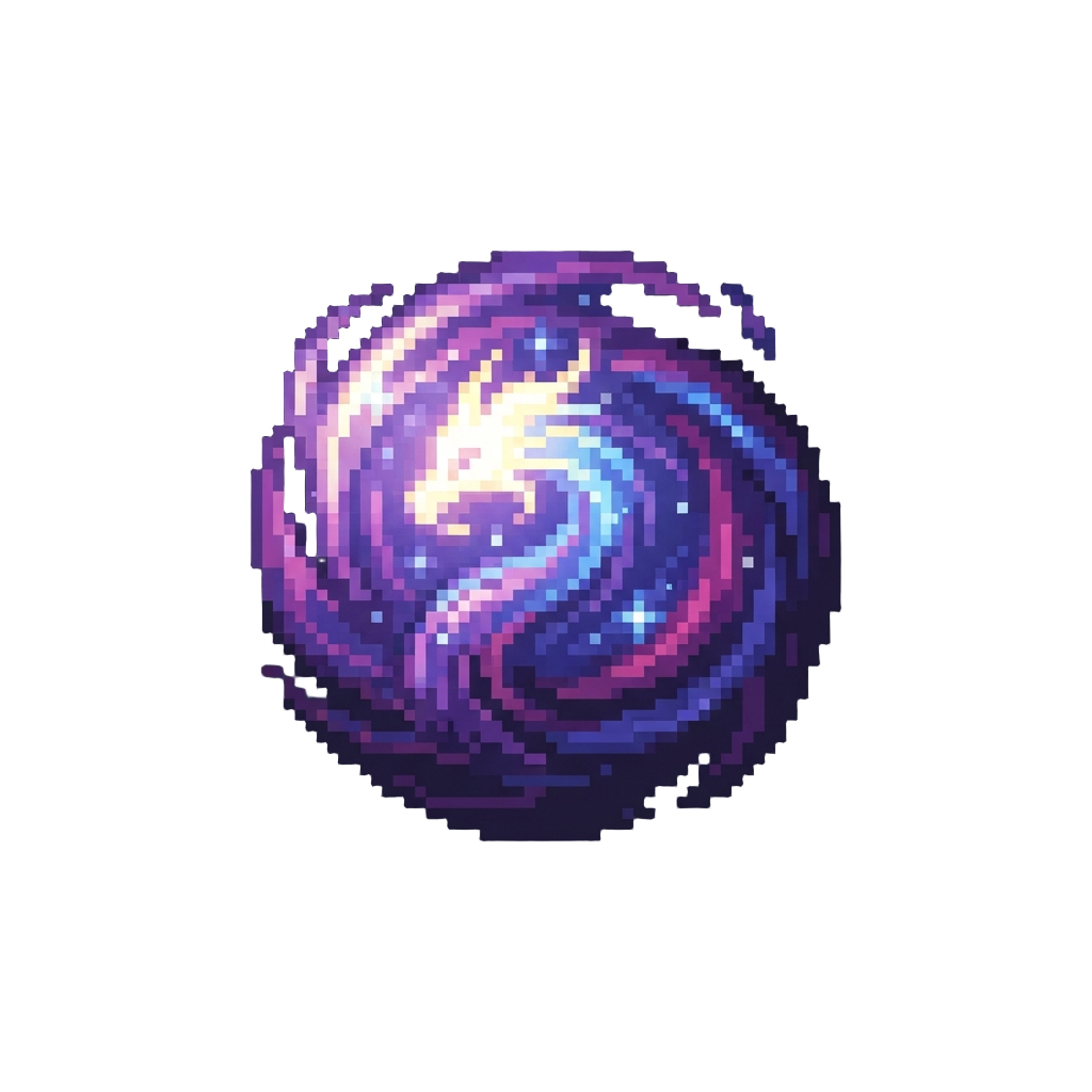 A Glowing Cosmic Dragon Aura