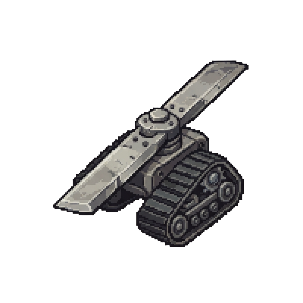 A Heavy-duty Titanium Rotor Blade with Mountain-crawler Tank Treads