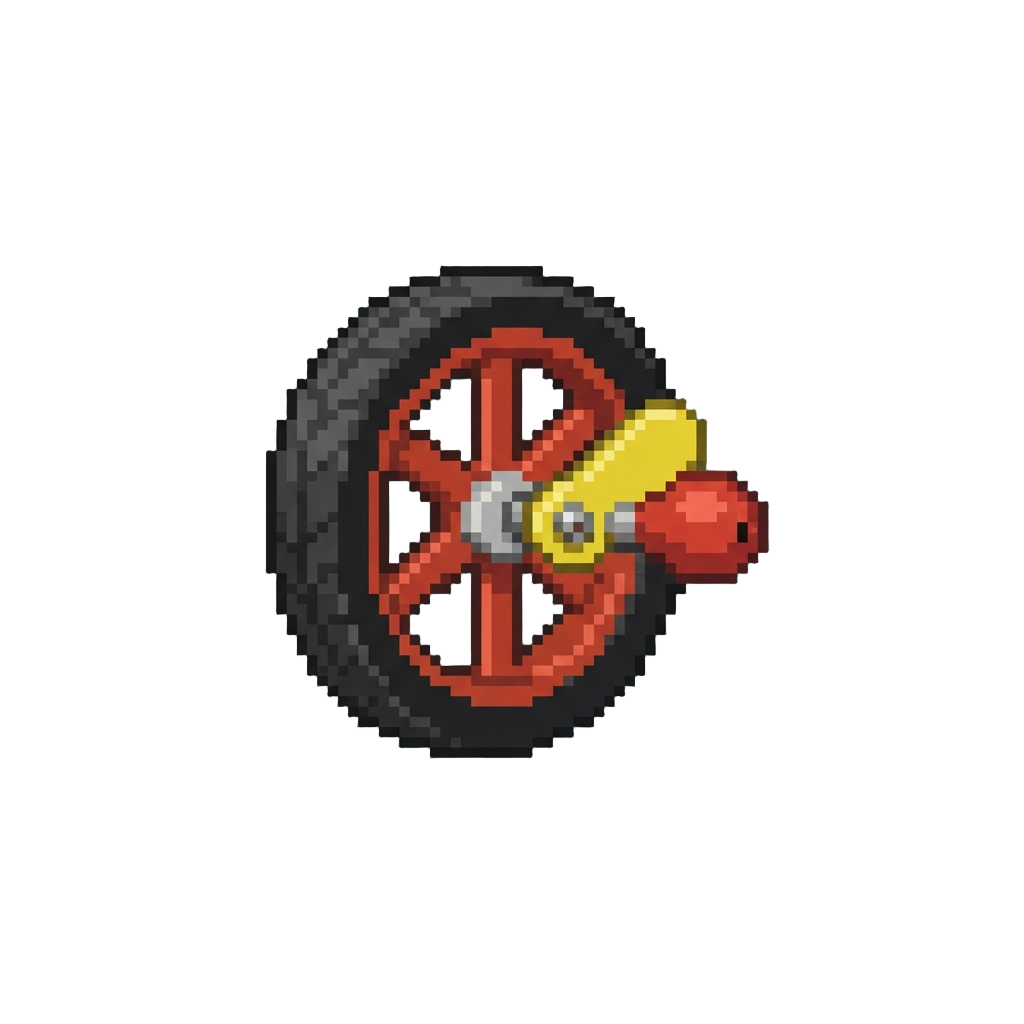 A Comically Tiny Squeaky Rotor and a Single Tricycling Wheel