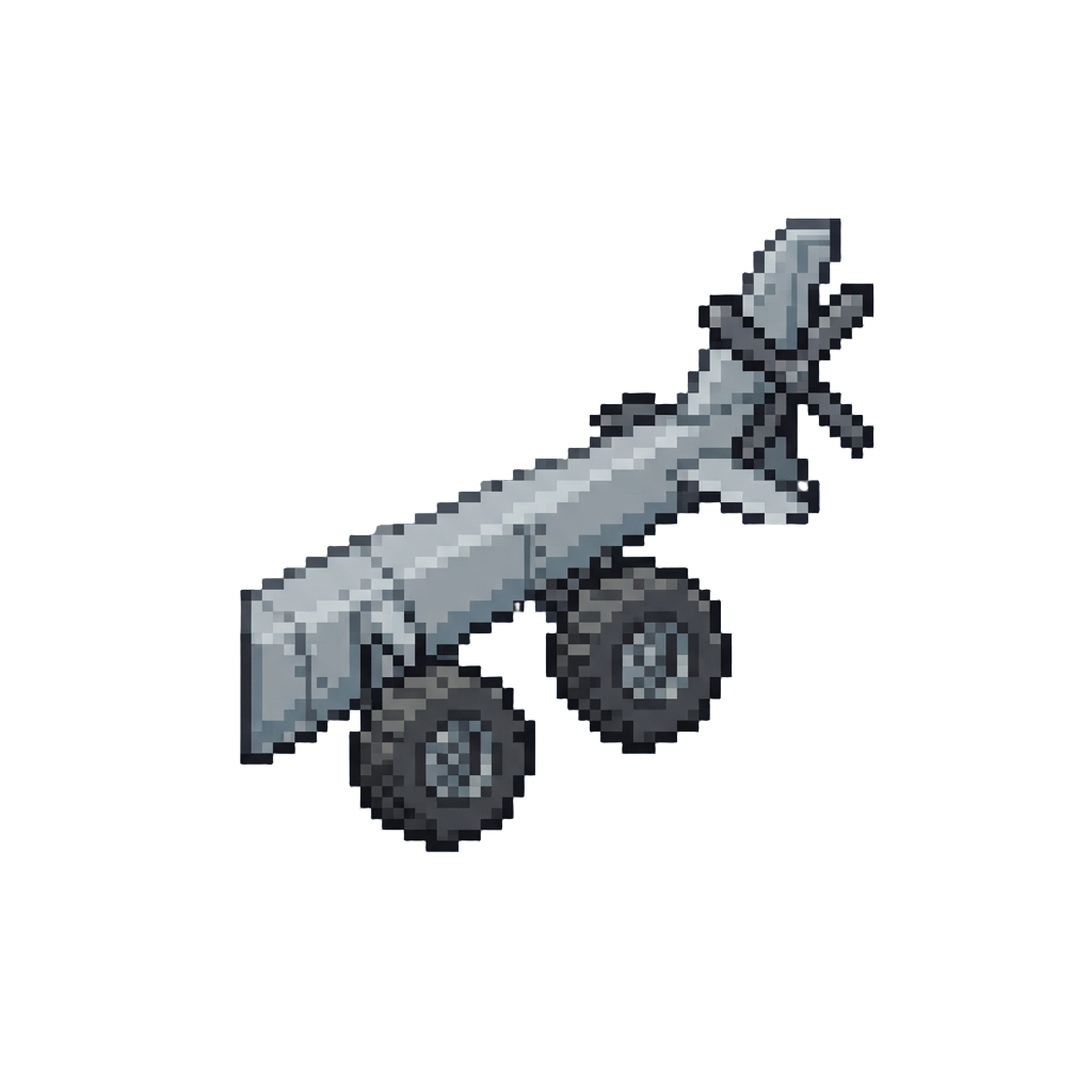 A Simple Gray Helicopter Tail Section with Knobby Off-road Tires