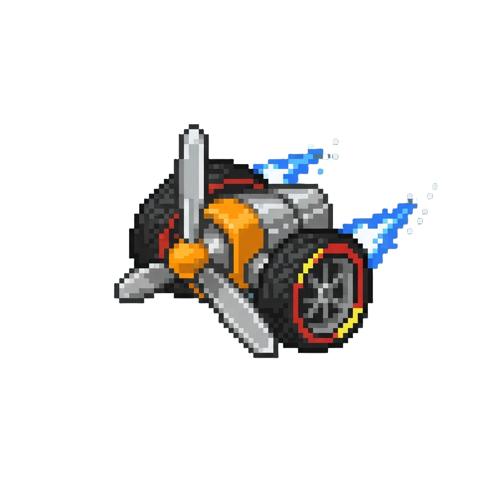 A Chrome-finished Rescue Propeller with Nitro-boosted Racing Bike Tires