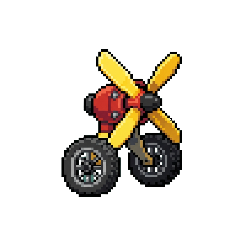 A High-visibility Yellow Propeller with Sturdy Rescue Bike Wheels