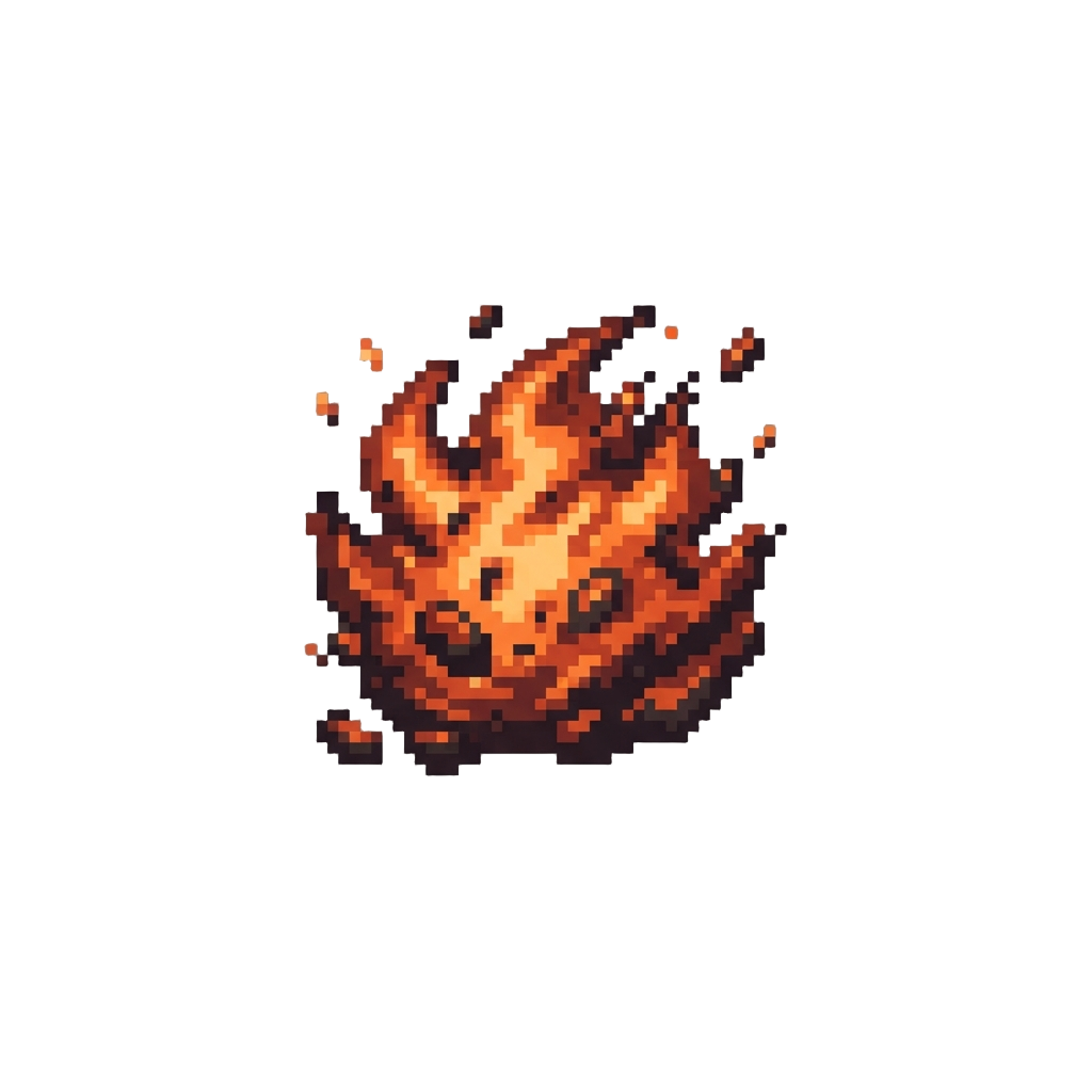 A Sparkling Thermal Ember Explosion