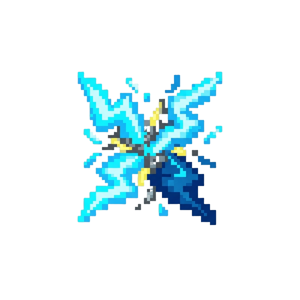 A Sputtering Blue Electrical Burst