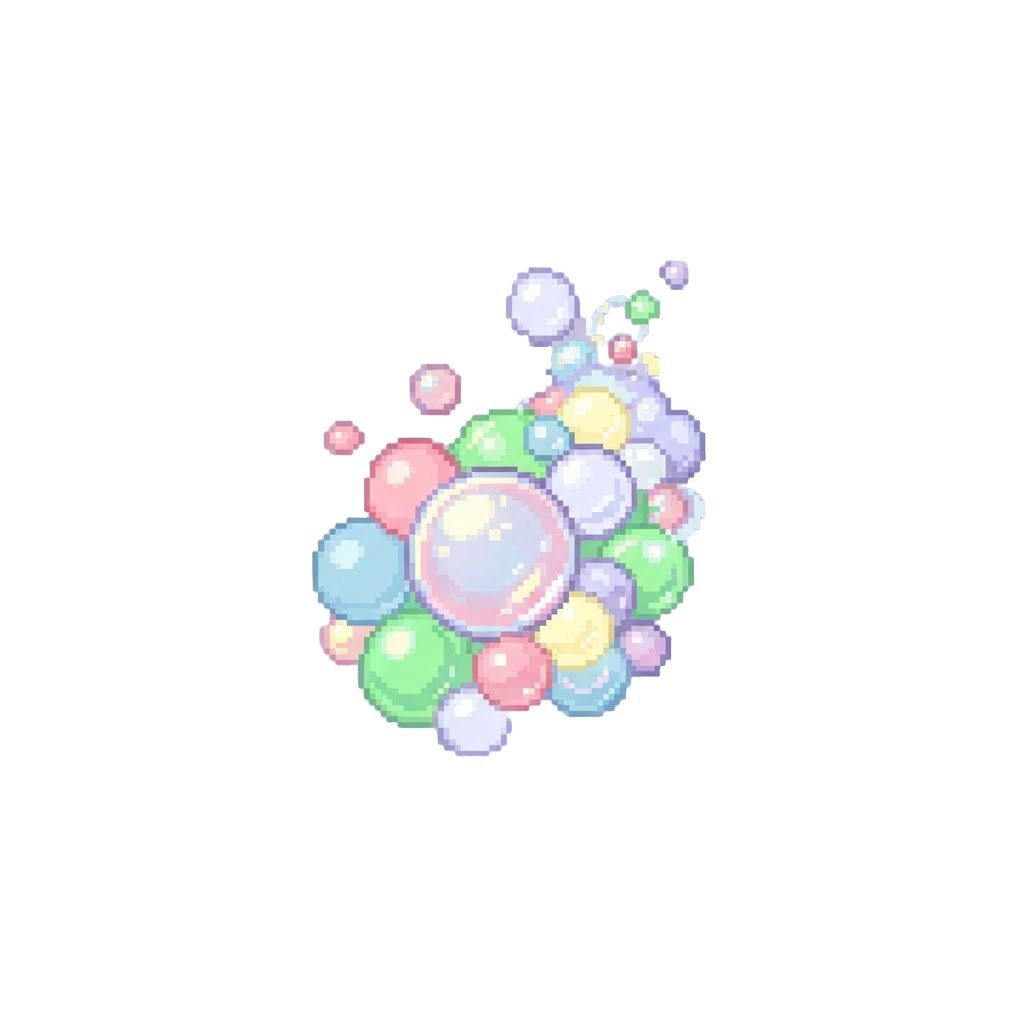 A Soft Pastel Bubble Shower