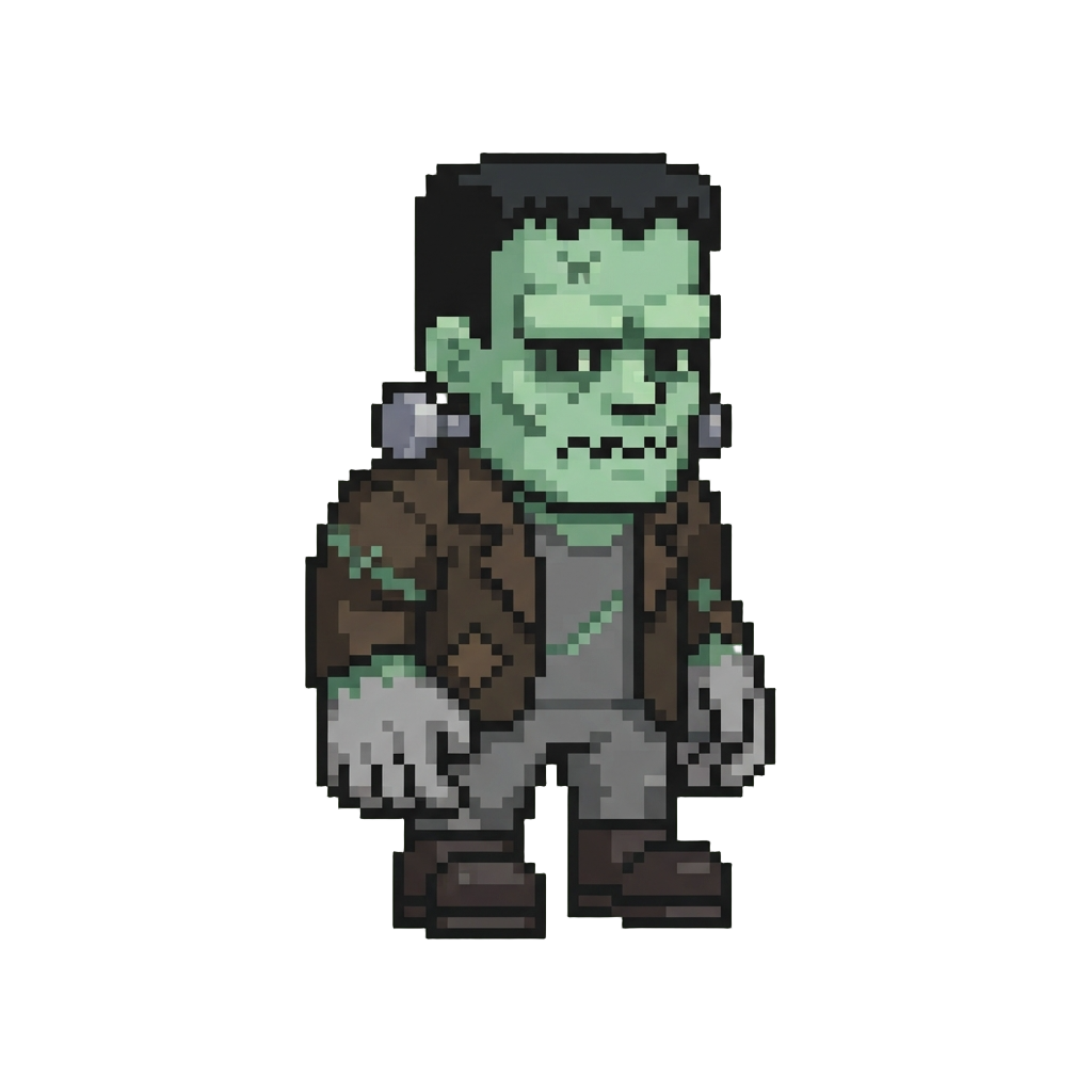 A Classic Black-and-white Frankenstein Monster