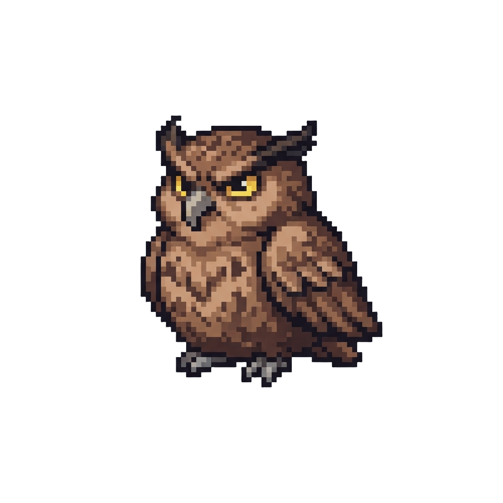 A Grumpy Feathered Owl-monster