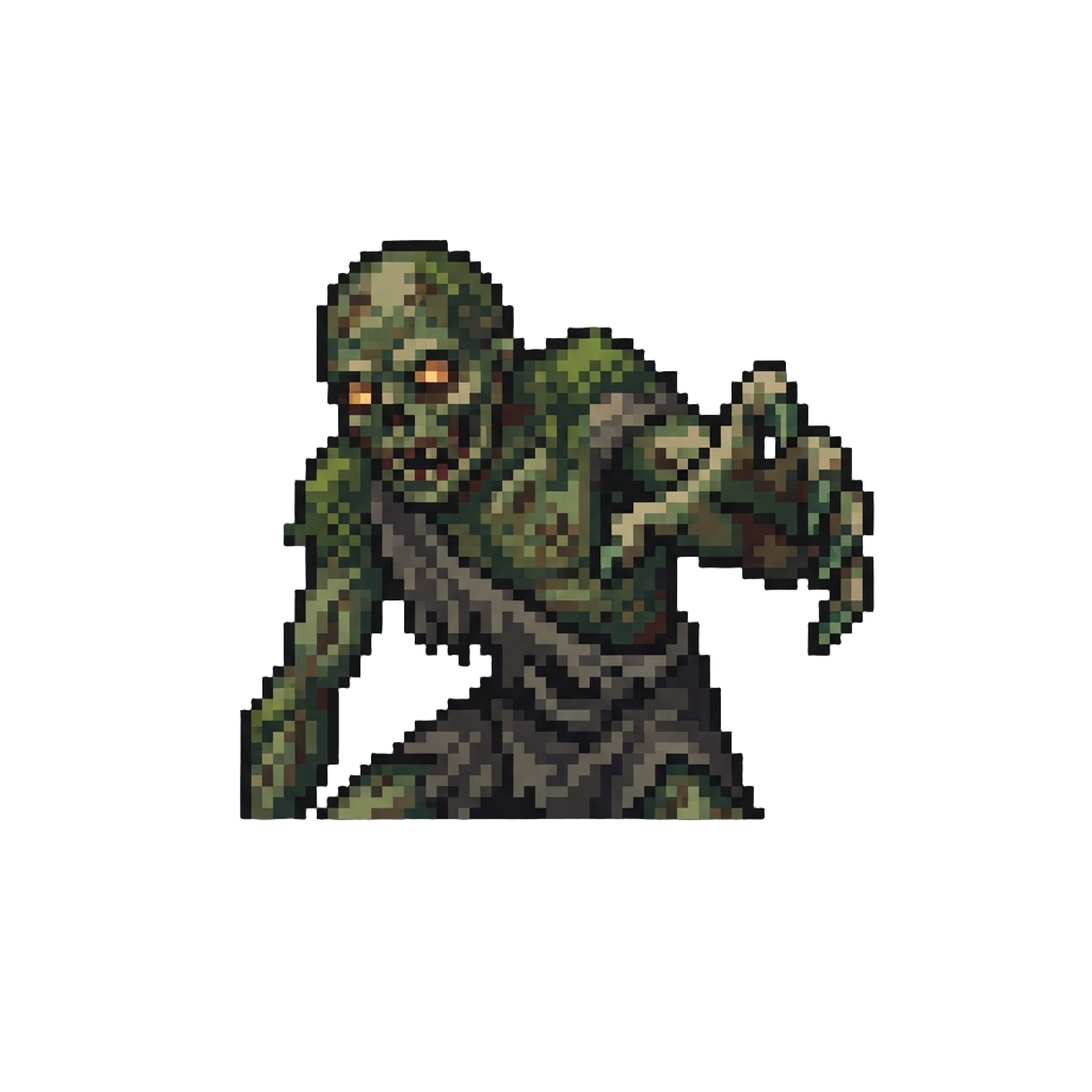 A Terrifying Mossy Ghoul Reaching Forward