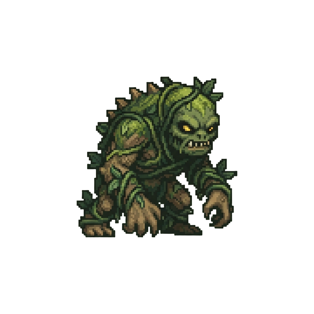 A Spooky Swamp Monster Covered in Vines
