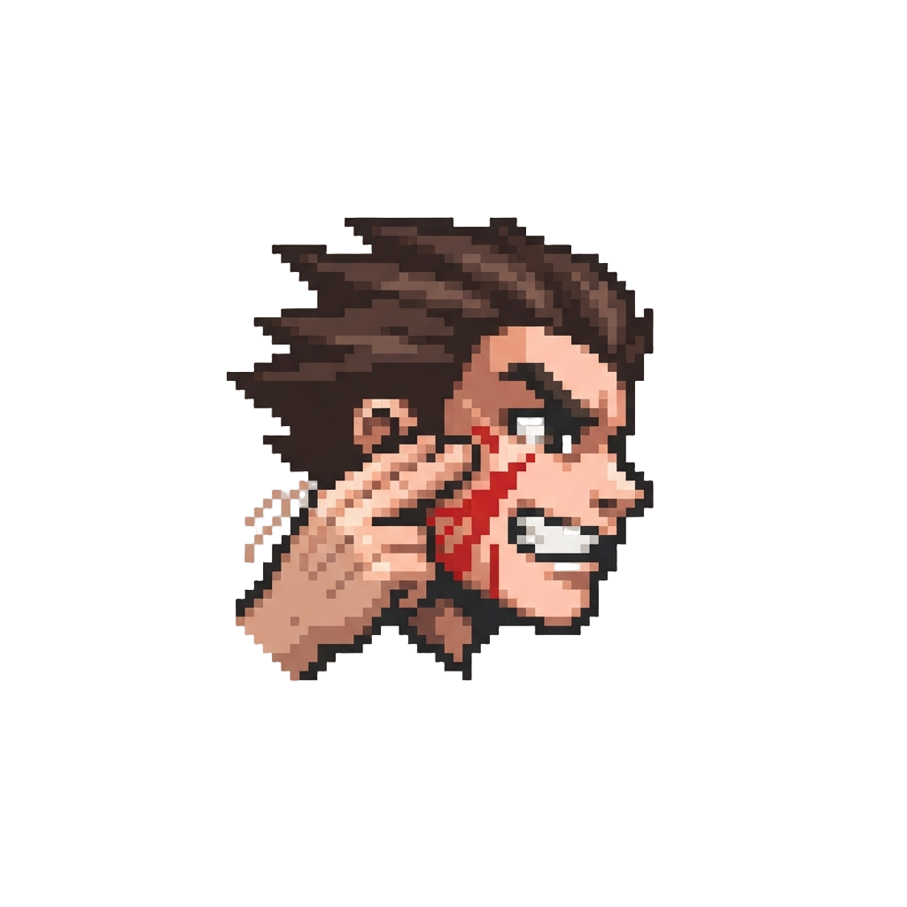 A Sharp Wipe of the Cheek with a Stubborn Grin