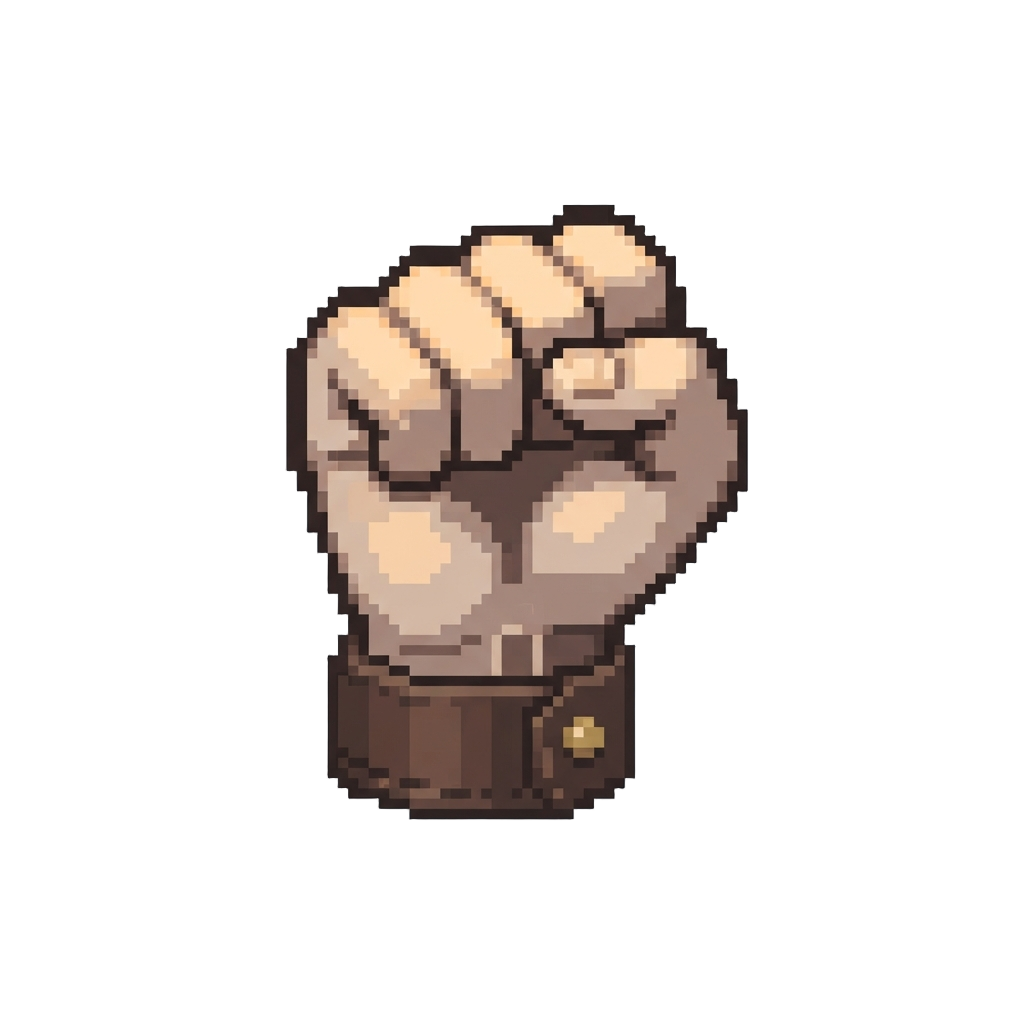 A Tight Fist-clench While Resetting the Fighting Stance
