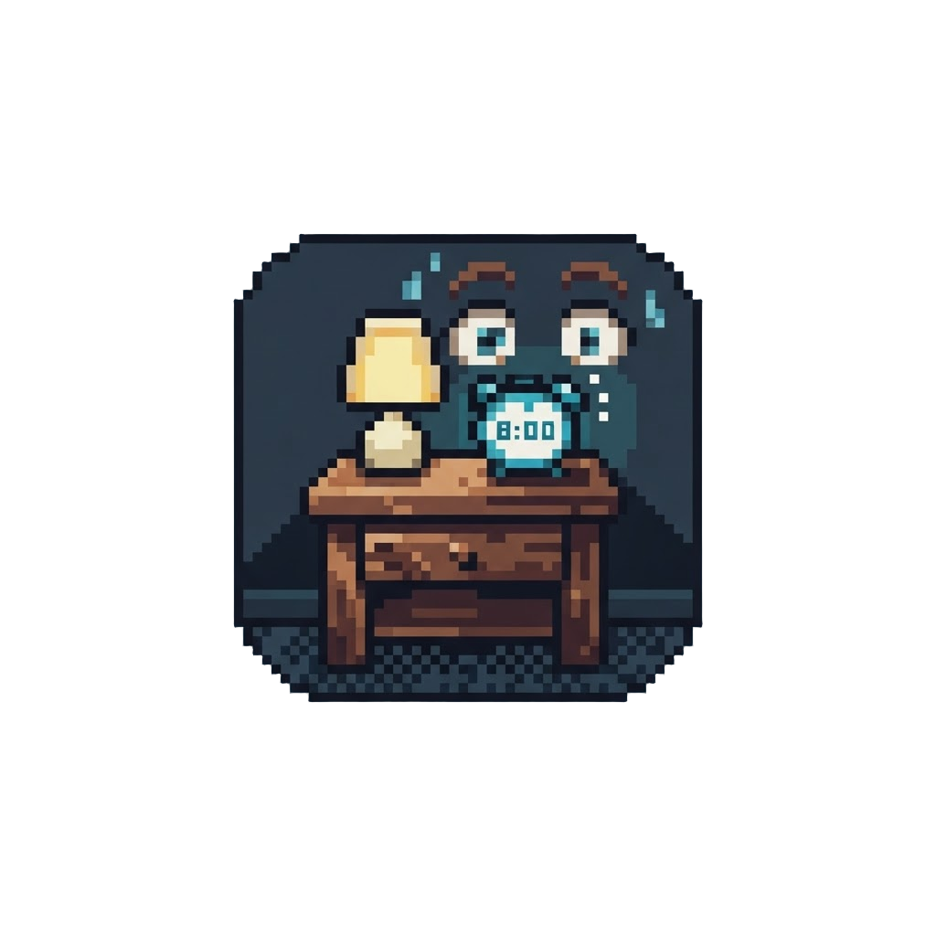 A Bewildered Look Around at the Quiet Bedroom Nightstand