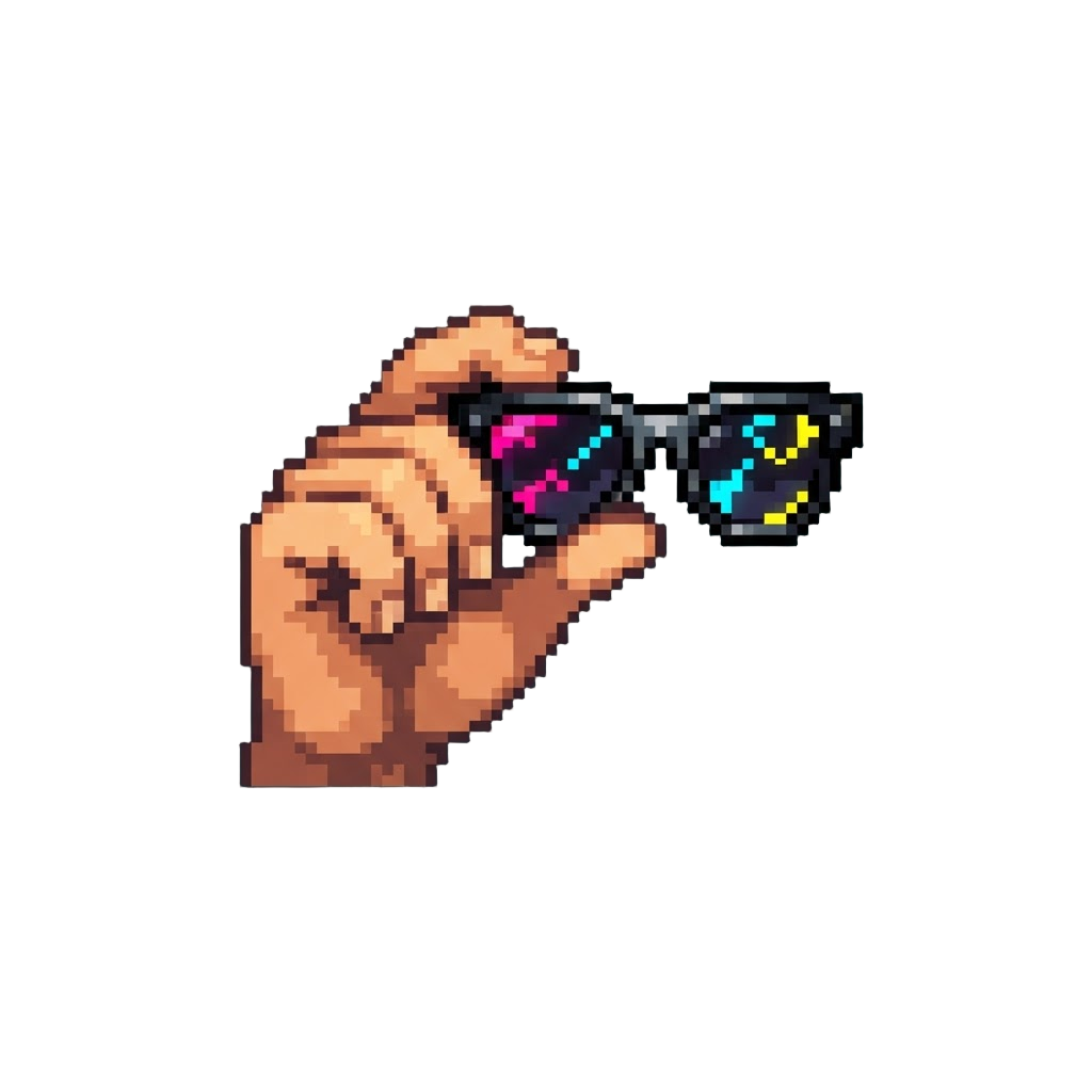 A Cool Shade-adjust Gesture Under Flickering Broken Neon Lights