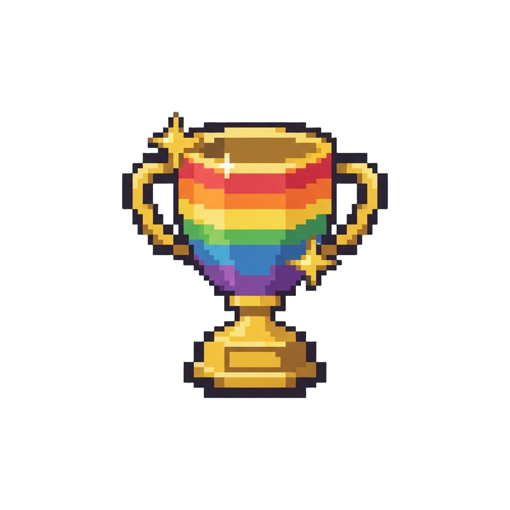 A Sparkly Rainbow Trophy
