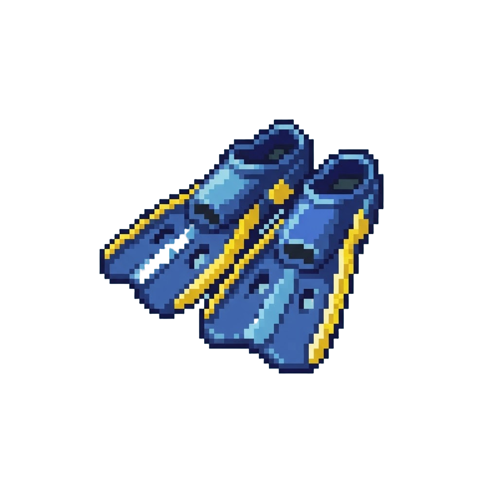 A Pair of Vintage Swimming Fins