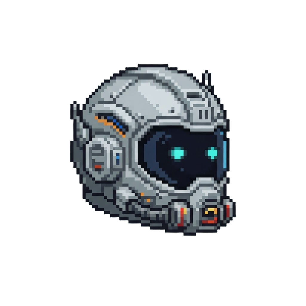 A Strange Silver Space Helmet