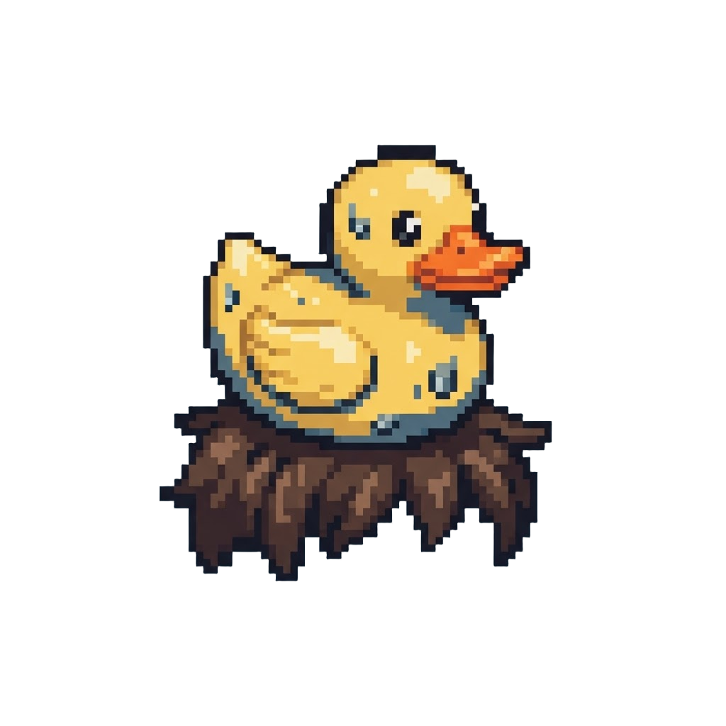 A Soggy Rubber Ducky on Top of Head