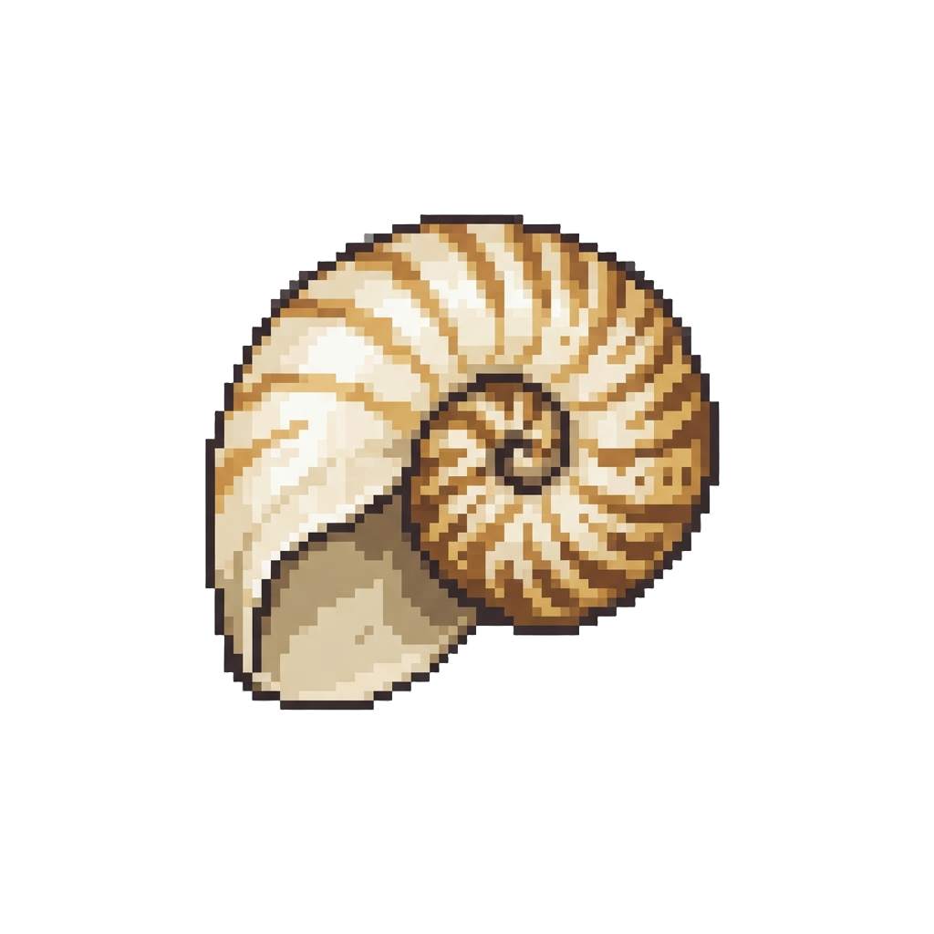 A Pristine Spiral Nautilus Shell