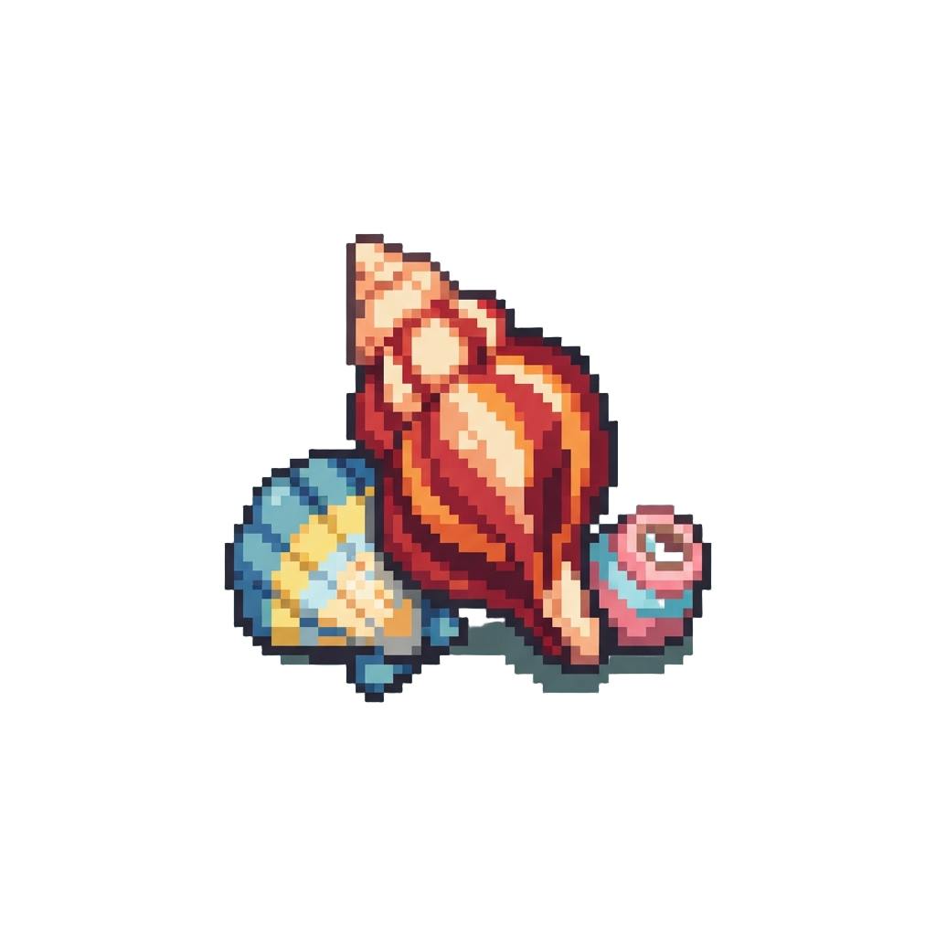 A Colorful Striped Seashells Collection