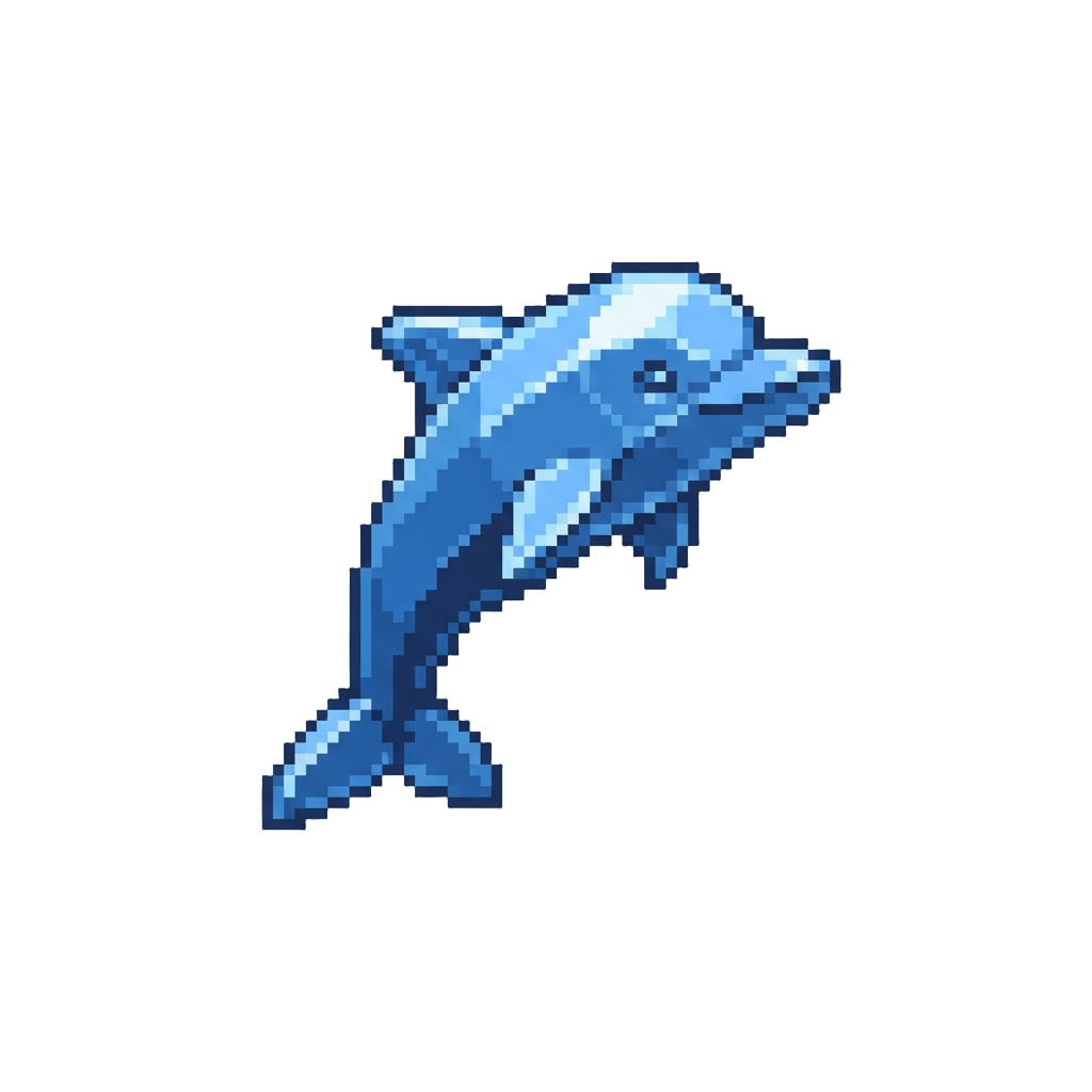 A Crystal Dolphin Figurine
