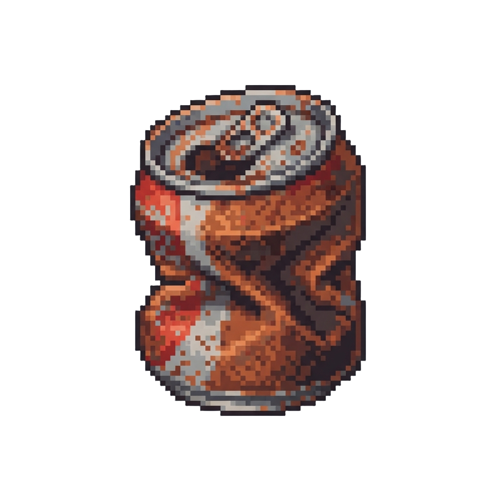 A Rusty Crushed Soda Can