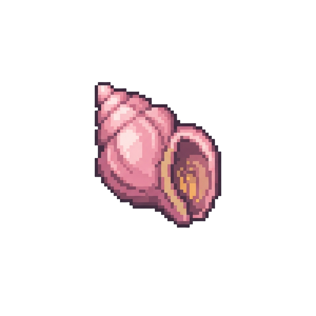 A Shiny Pink Conch Shell