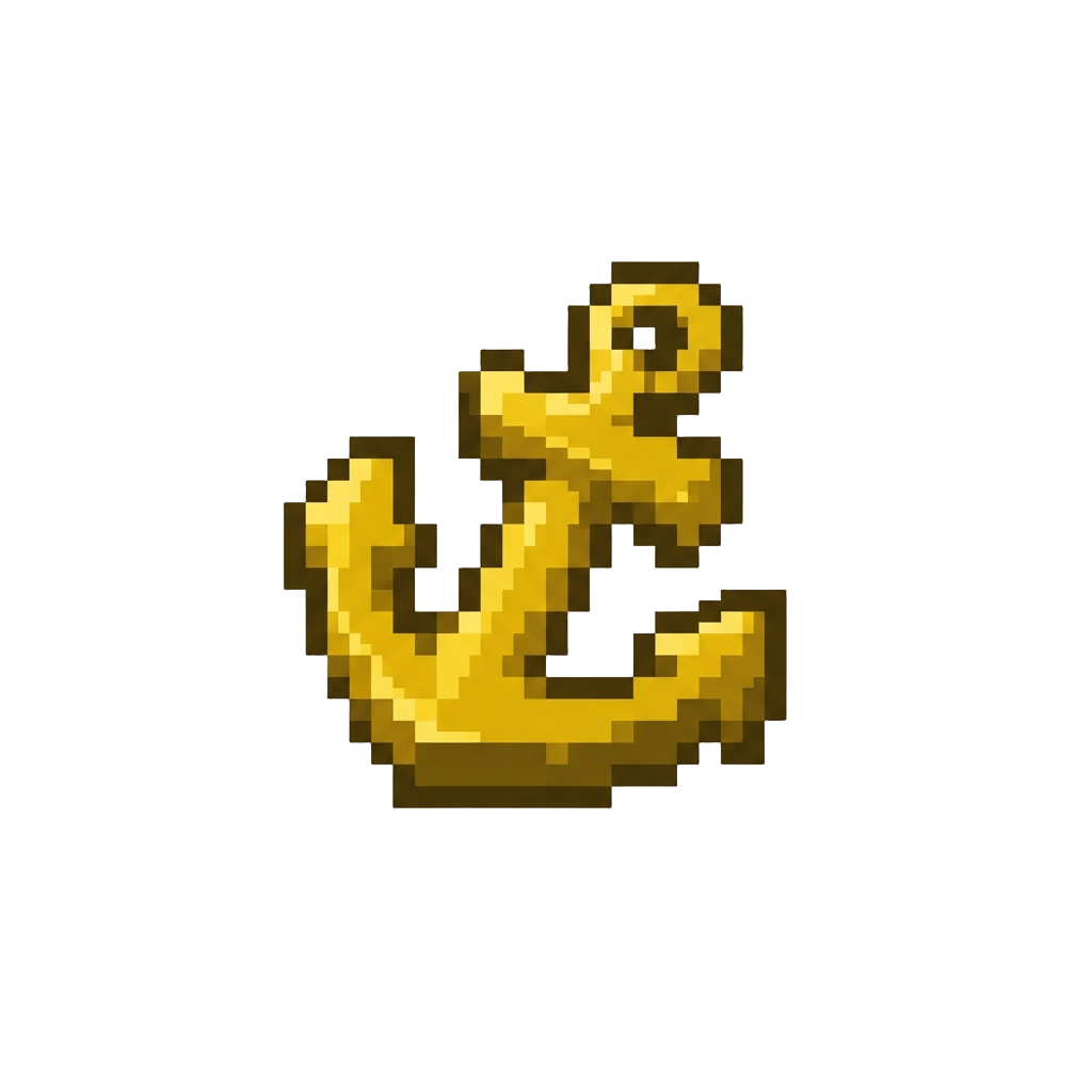 A Miniature Solid Gold Anchor