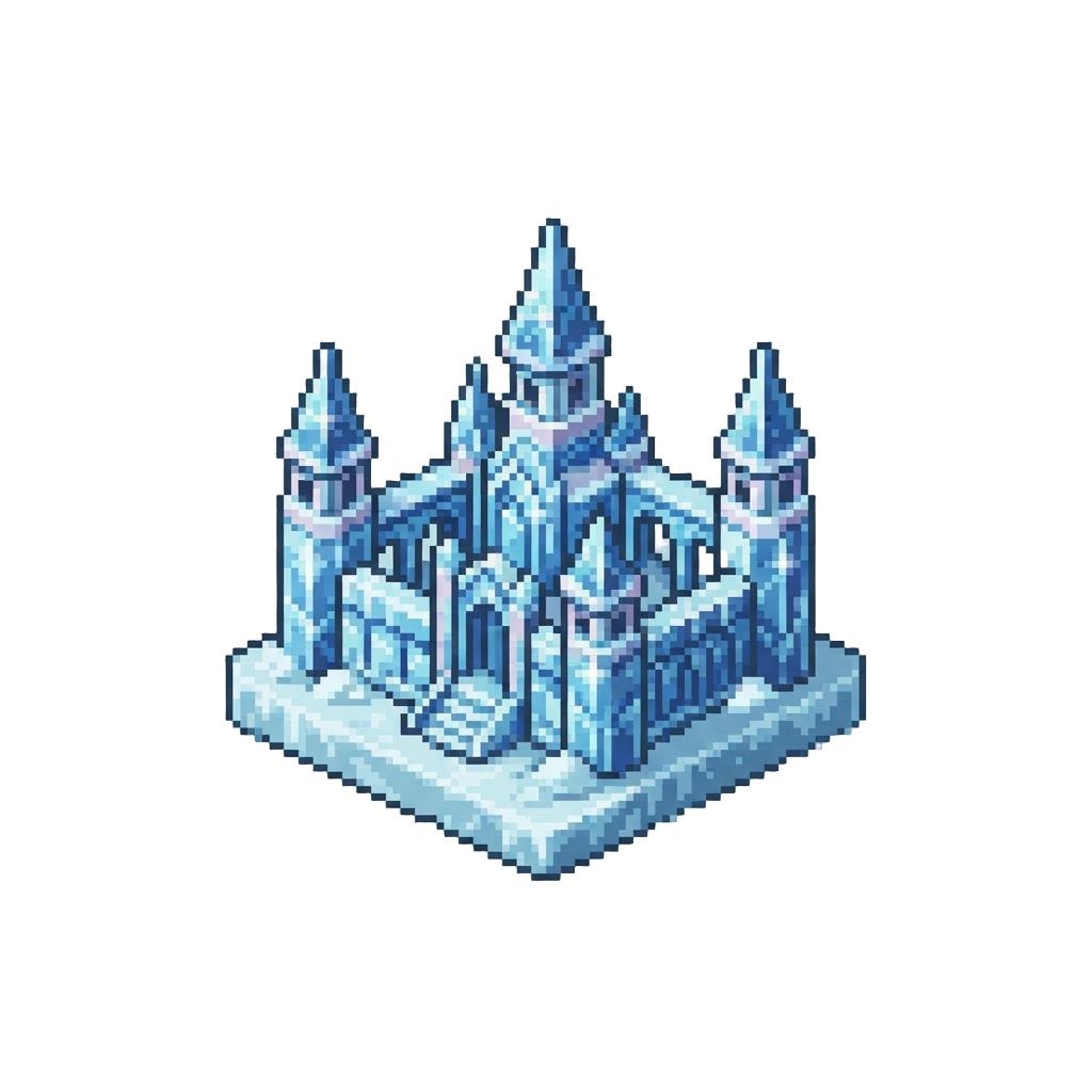 A Sparkling Winter Ice-palace Diorama