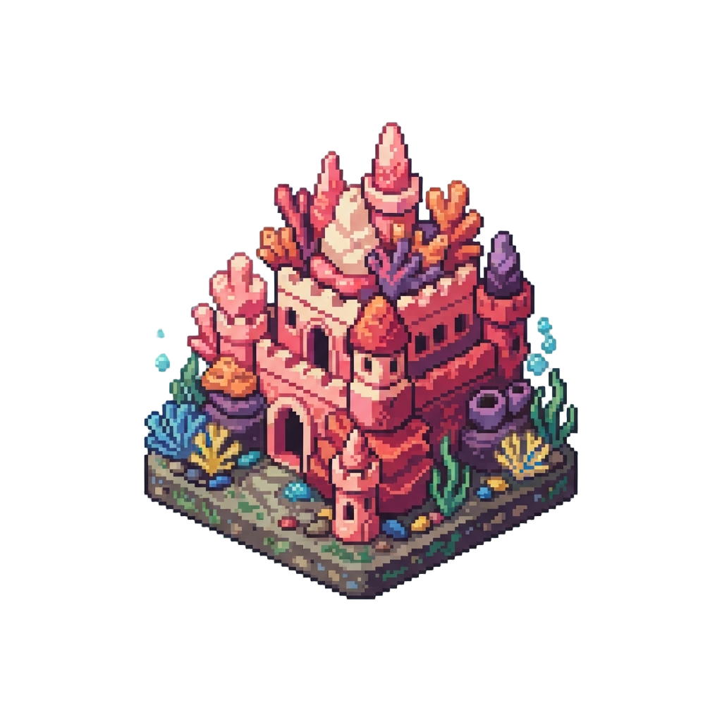 An Underwater Coral Palace Diorama