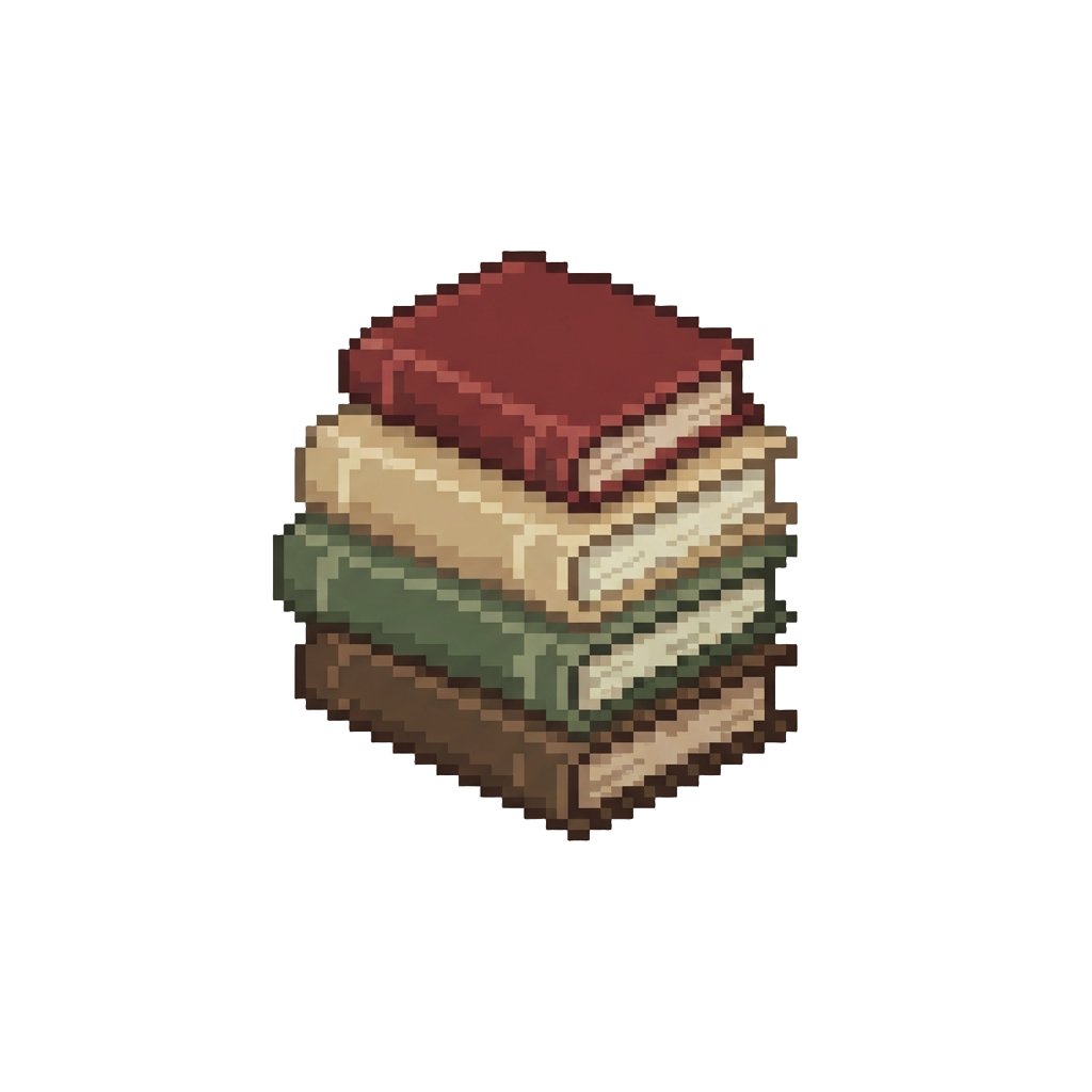 A Crooked Paper Library Stack