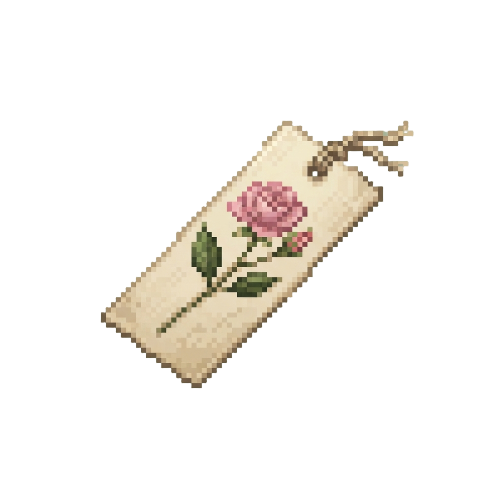 A Simple Pressed Flower Bookmark Page