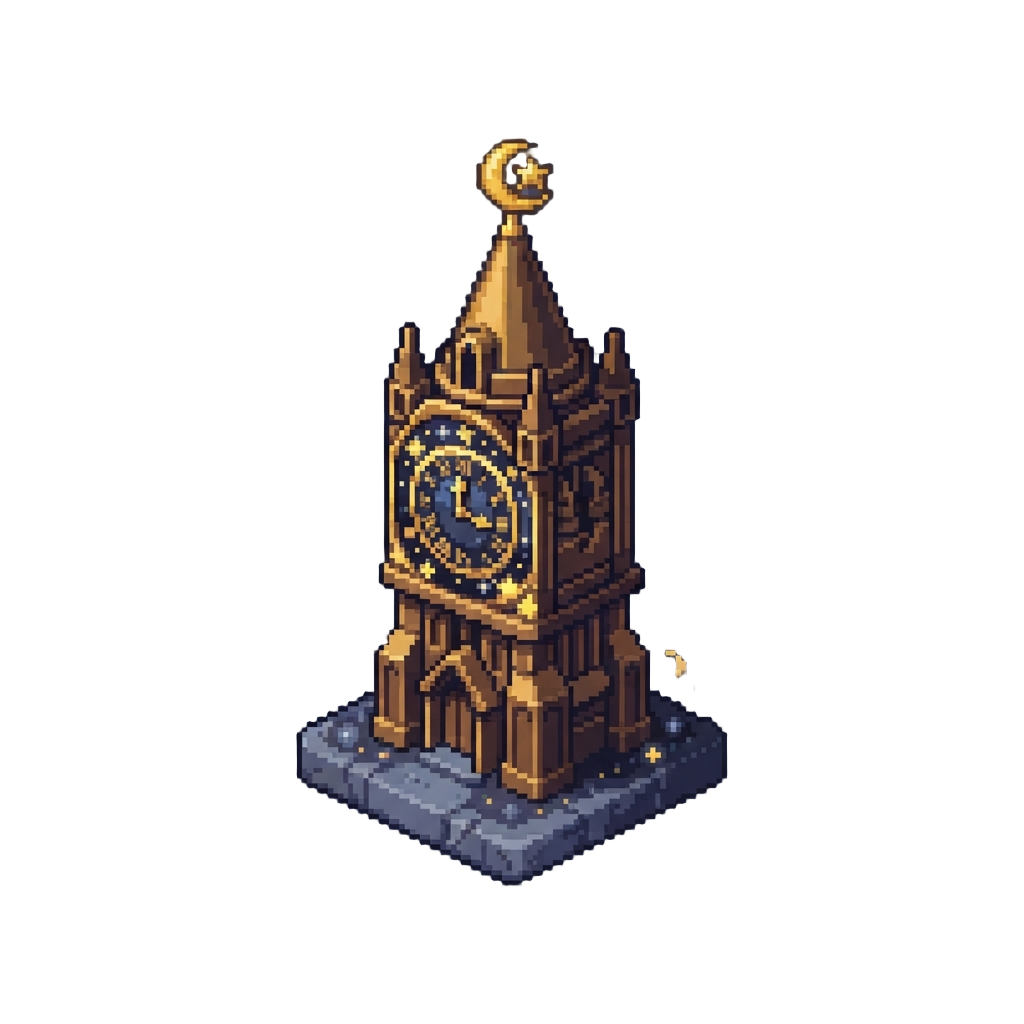 A Starlit Celestial Clocktower Diorama