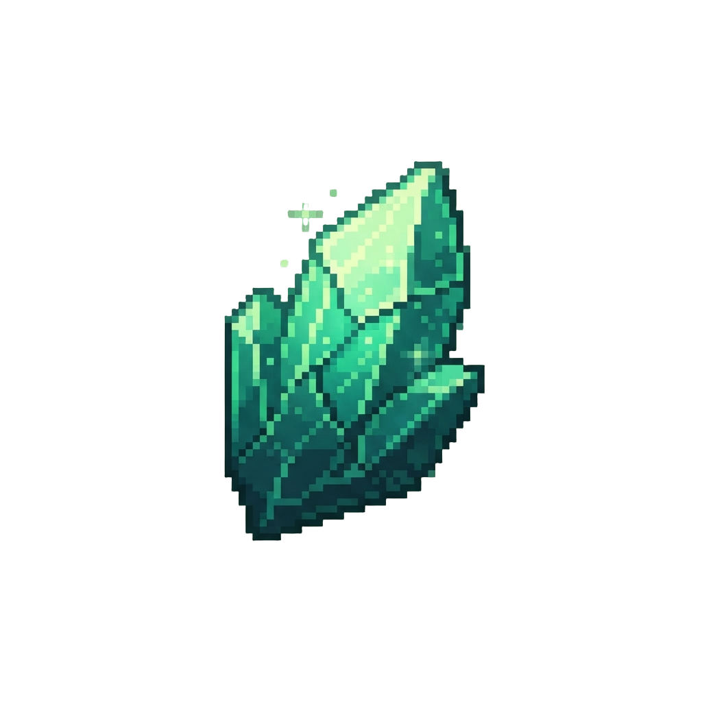 A Glowing Forest Crystal