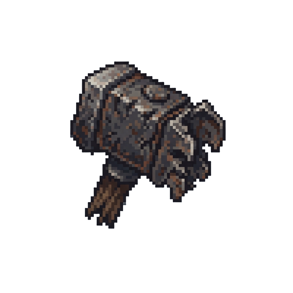 A Crumbled War Hammer Head