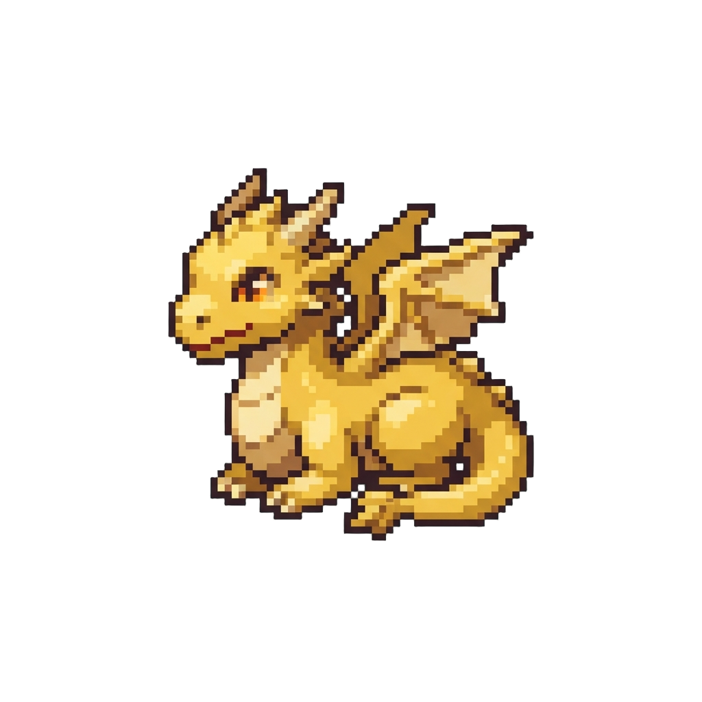 A Tiny Golden Dragon Hatchling