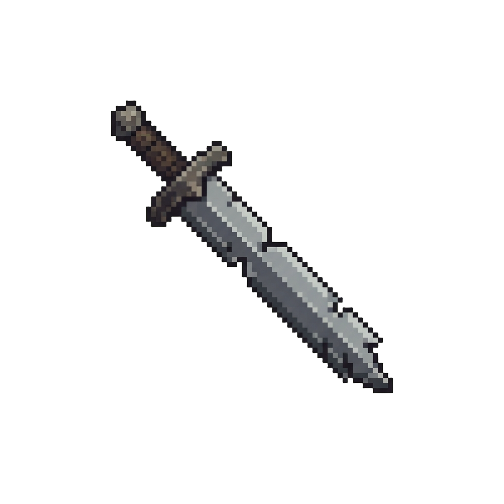 A Splintered Steel Broadsword