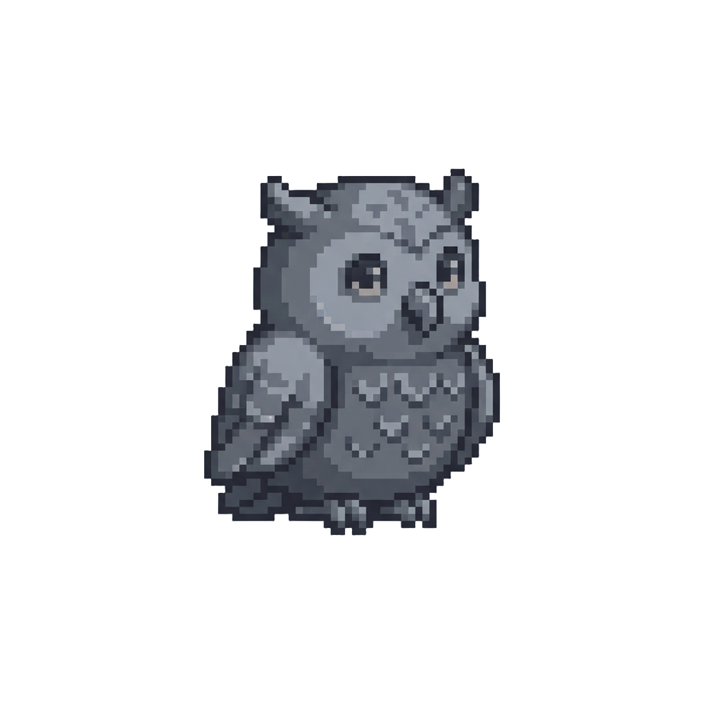 A Playful Little Iron Owl