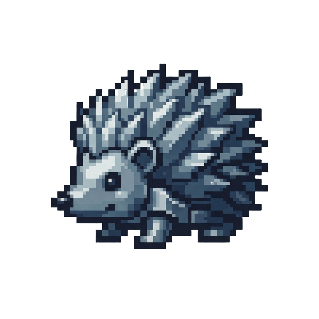 A Sparkly Metal Hedgehog